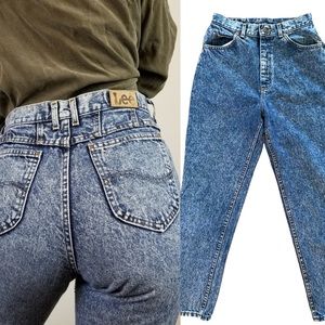 VTG 80’s LEE Acid Wash Mom Jeans High Waisted- Top Fall 2021 Trend